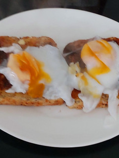 A picture of My Poached Duck Eggs on Toast.