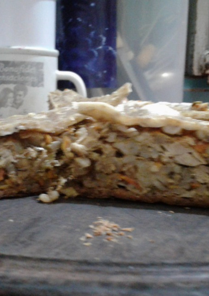 Una foto de Tarta de Cebada perlada y Jurel