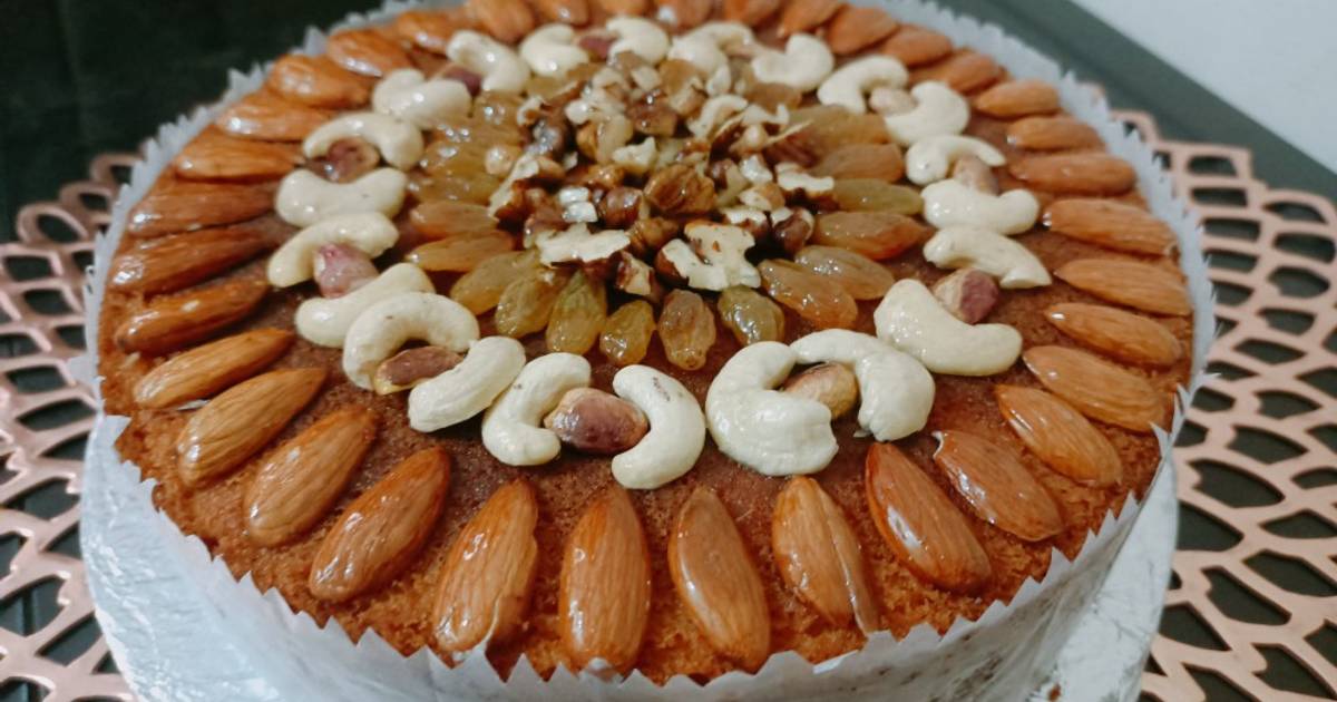 Eggless Dry Fruit Cake - Bake with Shivesh