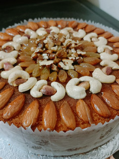 A picture of Dry fruit cake.