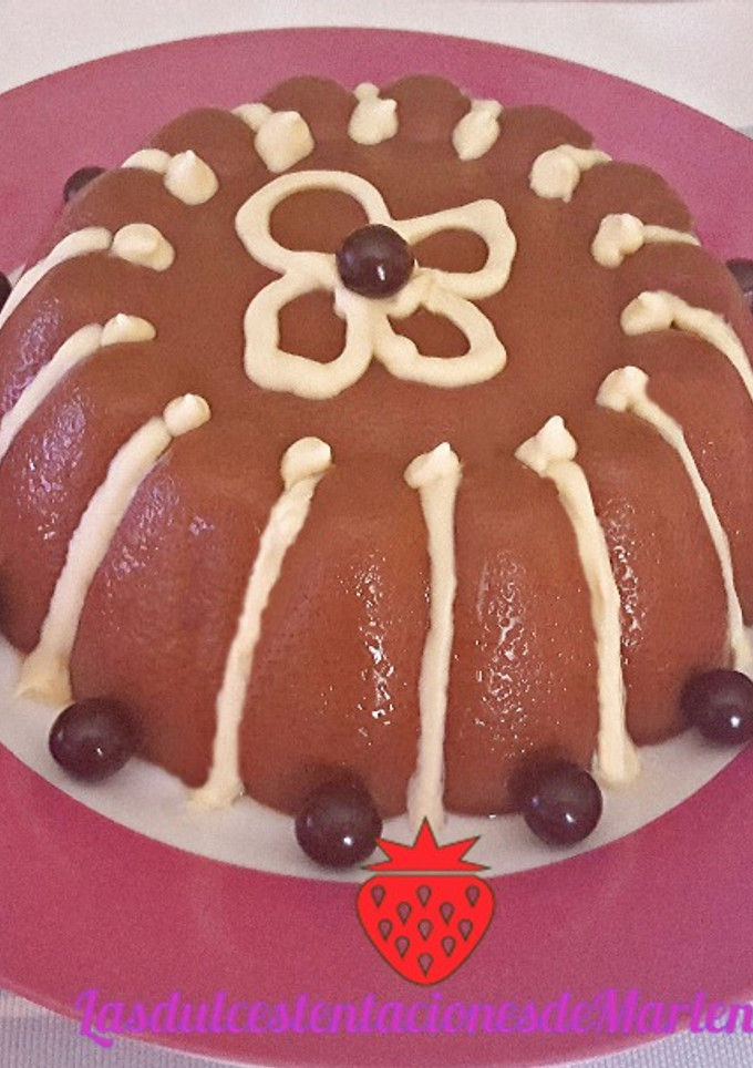 Una foto de Flan de chocolate y leche condensada