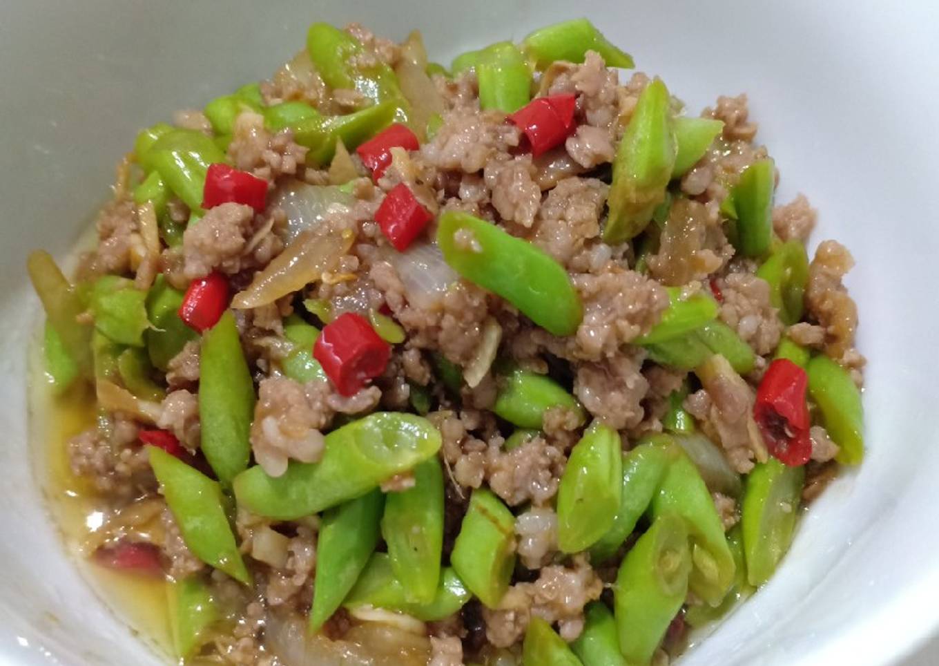 Ca Buncis Daging Cincang