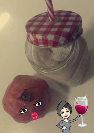 صورة لوصفة عصير الرمان مع الحليب🍷👀