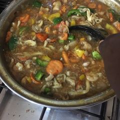 A picture of Choy sum(Chinese oysters sauce).