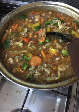 A picture of Choy sum(Chinese oysters sauce).
