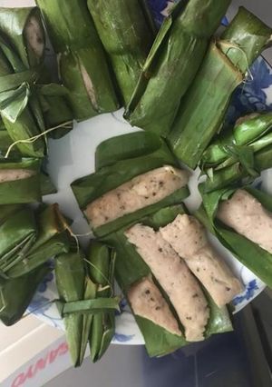 Hình của món Chả Huế gói lá chuối.