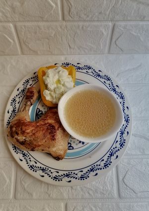 صورة لوصفة دجاج مسلوق ومحمر