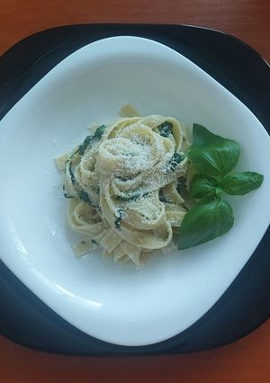 Spenótos tagliatelle recept fotója