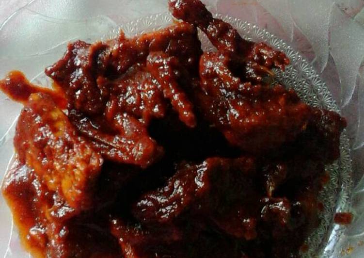 Resep Ayam tempe masak habang (bumbu merah) Anti Gagal