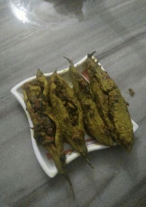 A picture of Stuff bittergourd (bhrwa besan karela).