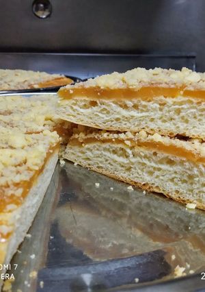 Una foto de Pan dulce alemán. Riwelkuchen