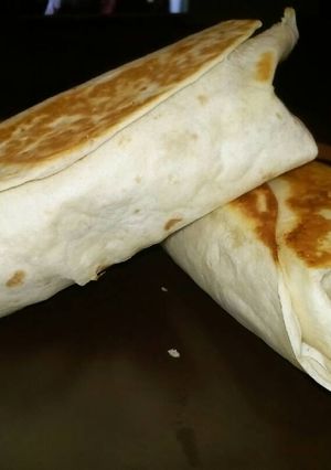 A picture of Chicken and Chorizo Burritos.