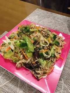 Hình của món Miến xào ghẹ.