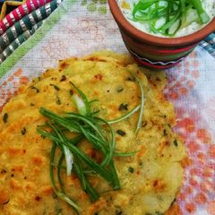 A picture of Masala makai roti.