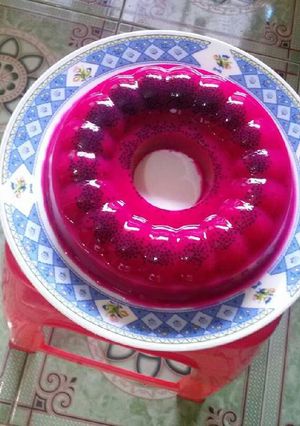 Foto resep Puding buah naga