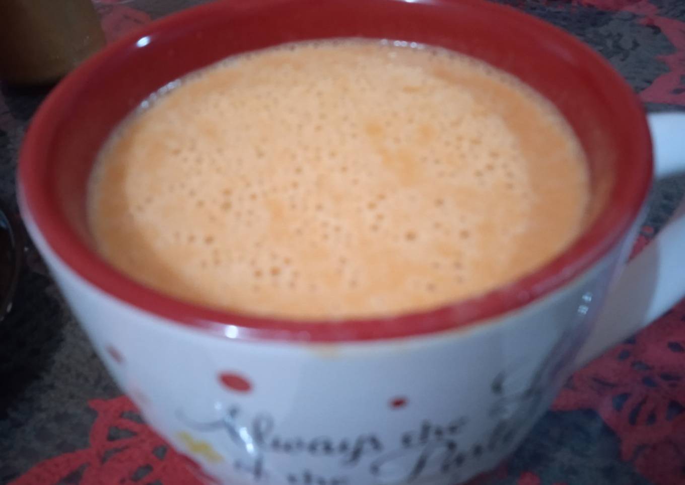 Avena con mamey en licuadora
