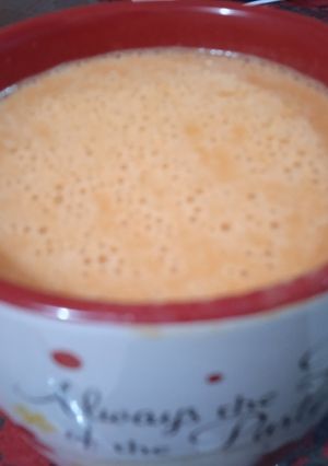 Una foto de Avena con mamey en licuadora