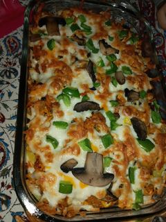 عکسی از دستور گراتن مرغ و قارچ