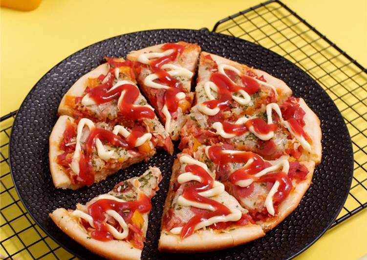 Langkah Mudah untuk Menyiapkan Pizza homemade ulen 3 menit ala Mba Fitsas #homemadebylita Anti Gagal