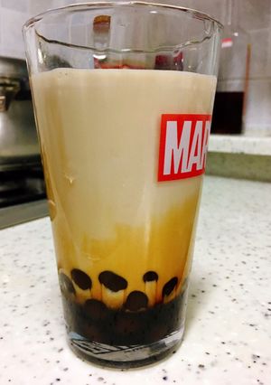 Hình của món Trà sữa trân châu đường đen.