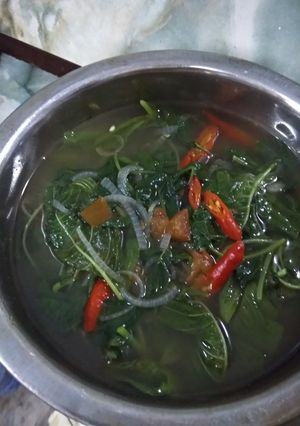 Foto resep Sayur Bayam Bening Pedas