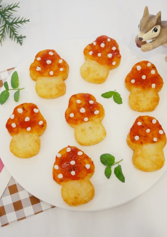 森林系「小蘑菇薯餅」可愛又可口❤ 的食譜成品照片