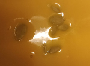 Una foto de Sopa crema de zapallo cabutia