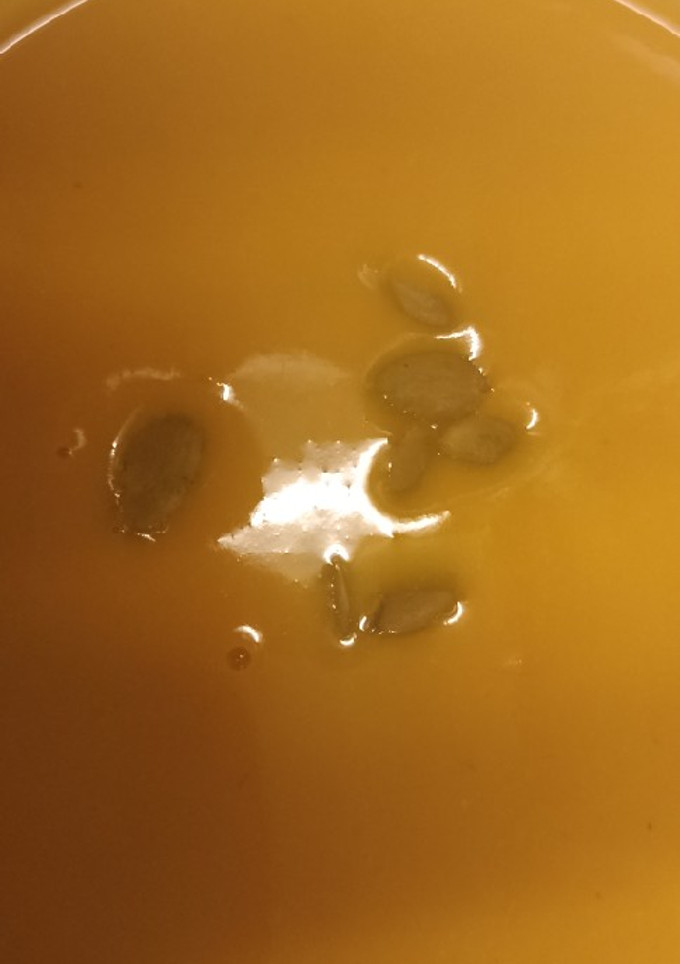 Una foto de Sopa crema de zapallo cabutia