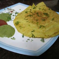 Moong dal chilla A picture of Moong dal chilla.