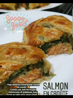 Foto resep Salmon En Croute (Salmon Wellington Puff)