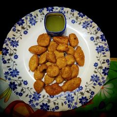 Moong dal pakoda A picture of Moong dal pakoda.