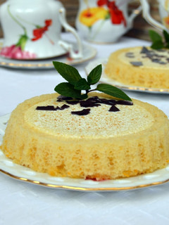 Una foto de Tartaletas de bizcocho de calabaza y chocolate blanco