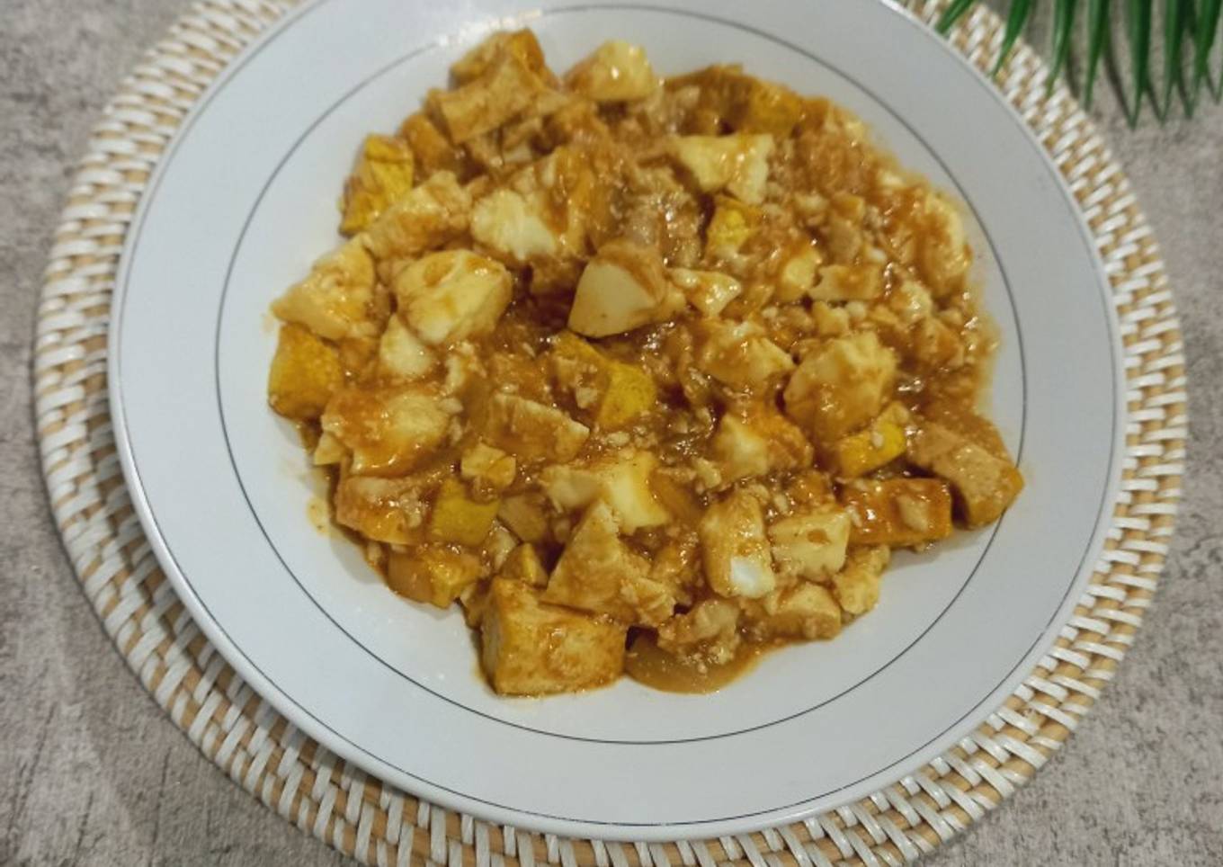 Tumis tahu putih telur