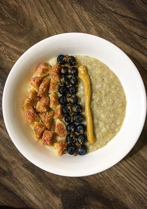Una foto de Avena con Plátano y Leche