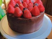 Una foto de ganache frutos rojos