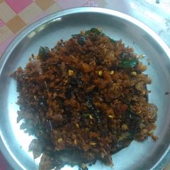 A picture of Crushed Dry Fish Chammanthi (Unakkameen Chathacha Chammanthi).