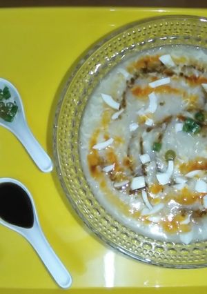 A picture of Chicken corn soup.