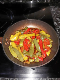 Una foto de Pimientos con salsa de soja