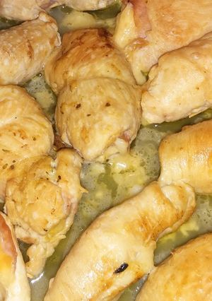 Una foto de Rollitos de pollo rellenos