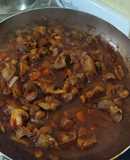 Mollejas con champiñones al chipotle