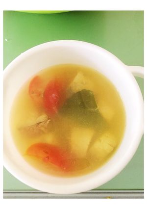 Foto resep Mpasi sup ikan kakap merah