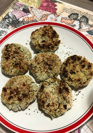 Una foto de Hamburguesa de acelga y arroz