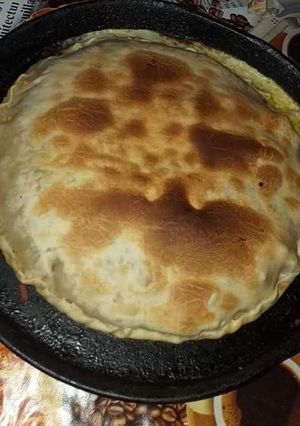 Una foto de Tarta de brócoli, queso y pollo (de Yami)