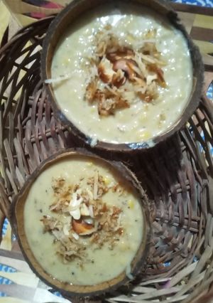 कोकोनट पैरिपु पायसम (Coconut parippu payasam recipe in Hindi) रेसिपी मुख्य फोटो