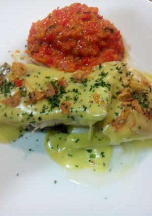 Foto principal de Bacalao al pil-pil con pisto