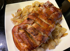 Bőrös malacsült recept fotója
