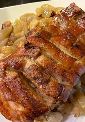 Bőrös malacsült recept fotója