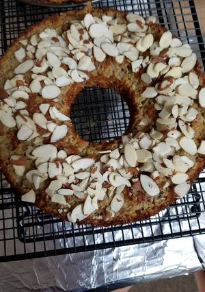 A picture of Matzoh Apple Pudding adapted from the Settlement Cookbook third.