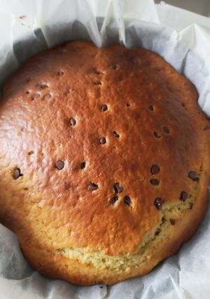 Une photo de Gâteau aux pépites de chocolat et miel noisette