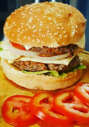 Una foto de Hamburguesa de Carne
